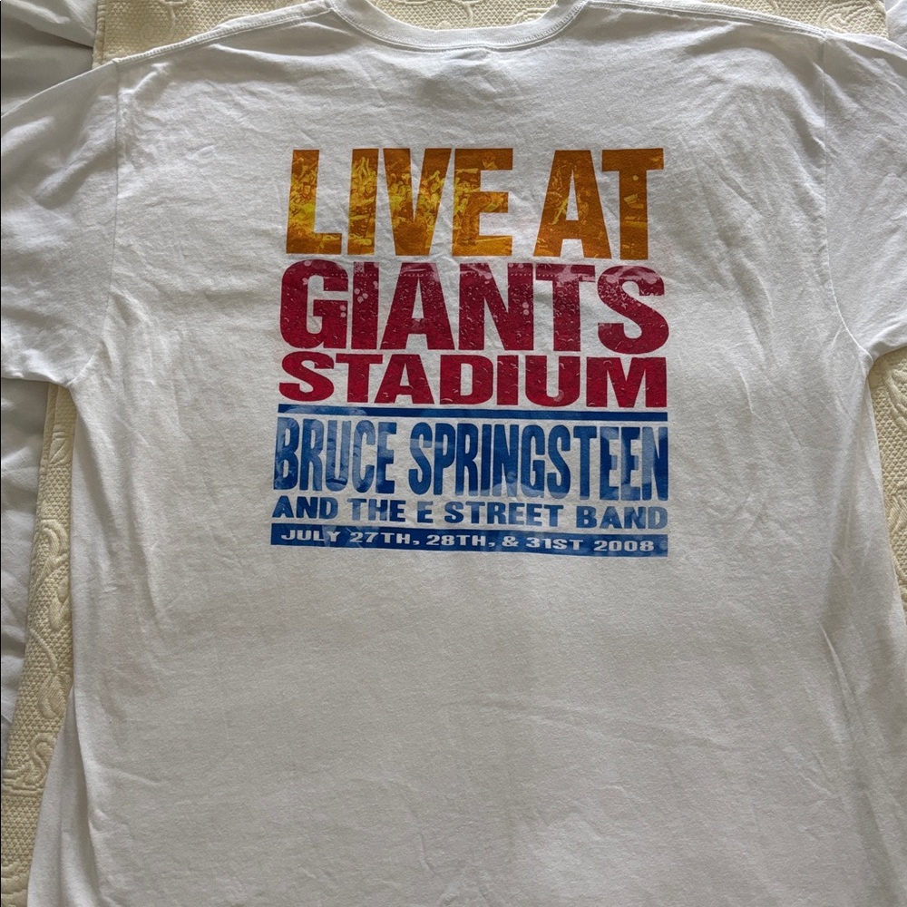 2008 BRUCE SPRINGSTEEN & The E Street Band GIANTS STADIUM Unisex Tour Shirt - XL